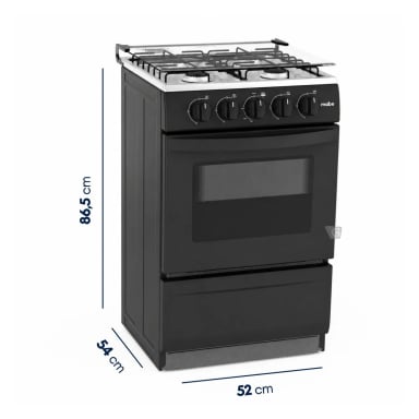 COCINA DE PISO A GAS 51 CM NEGRO MABE EMP2000AN0 - 4