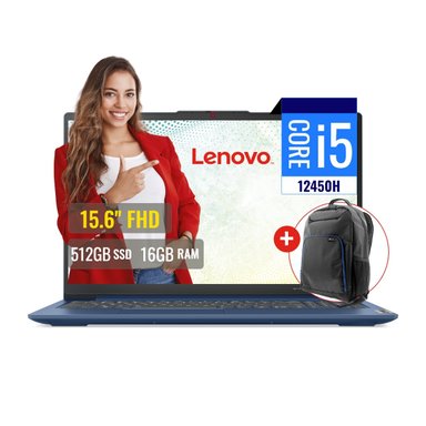 COMBO LAPTOP LENOVO INTEL CORE I5 12450H 16GB RAM 512GB SSD 15.6 LED FREEDOS + MOCHILA XTECH