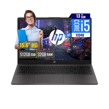 LAPTOP HP 250 G10 INTEL CORE I5 1334U 32GB RAM  512GB SSD 15.6 HD FREEDOS