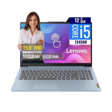 LAPTOP LENOVO IDEAPAD SLIM 3 15IAH8 INTEL CORE I5 12450H 16GB RAM 512GB SSD 15.6 TACTIL FHD FREEDOS - 1