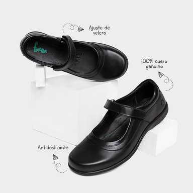 ZAPATOS ESCOLARES NIÑA FAENA CUERO NEGRO FBK-010 27-32 PIA (27-32) - 2