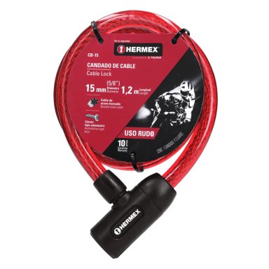 CADENA HERMEX CANDADO BICICLETA 15 MM CON LLAVE - 2