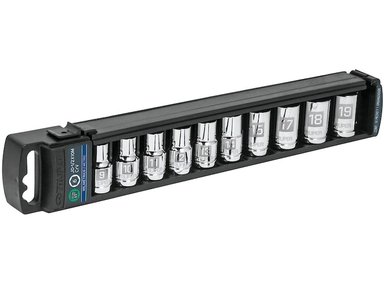 SET DADOS TRUPER 10 PIEZAS CUADRO 1/2' MM ALUMINIO