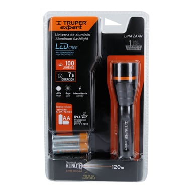 LINTERNA TRUPER ALUMINIO DE LED CREE 235 LM CON 2 PILAS AA - 5
