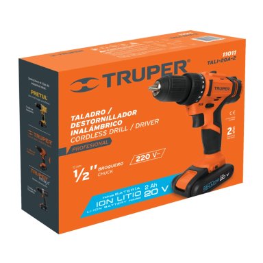 SET DE HERRAMIENTAS TRUPER TALADRO INALAMBRICO 1/2 20V + JUEGO 100 BROCAS + PUNTAS - 5