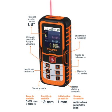 MEDIDO DE LASER DE DISTANCIA 100 METROS TRUPER - 2