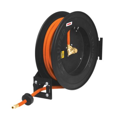 ROLLO DE MANGUERA TRUPER 15 M 3/8' DE HULE CON CARRETE RETRÁCTIL