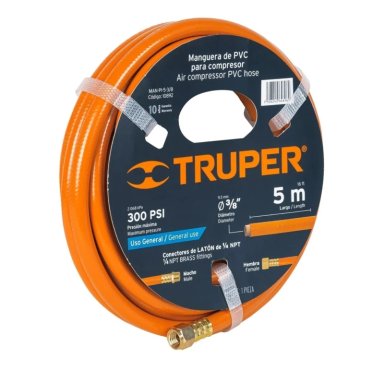 MANGUERA TRUPER COMPRESORA 3/8' 5 M PVC