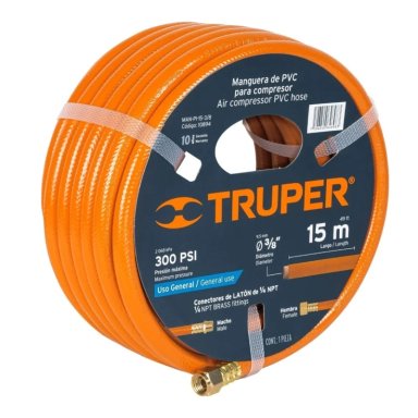 MANGUERA TRUPER COMPRESORA 3/8' 15 M PVC