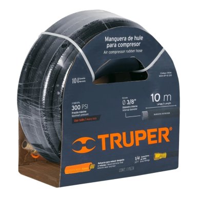 MANGUERA TRUPER COMPRESORA 3/8' 10 M HULE