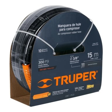 MANGUERA TRUPER COMPRESORA 3/8' 15 M HULE