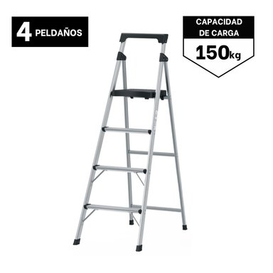 ESCALERA TRUPER TUBULAR ALUMINIO 4 PELDAÑOS