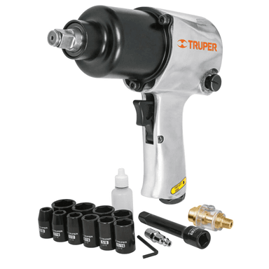 LLAVE IMPACTO TRUPER CF-18281 KIT 1/2' INDUSTRIAL CON ESTUCHE PLÁSTICO