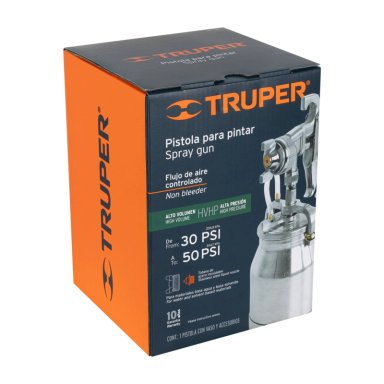 PISTOLA PINTAR TRUPER CF-14087 1 L SUCCION DE ALTA PRESION 1.8MM - 5