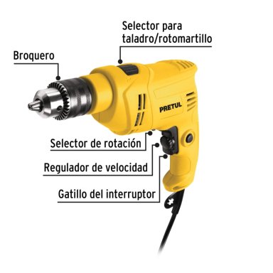 TALADRO PRETUL PERCUTOR CF-26119 550 WATTS 1/2 - 2