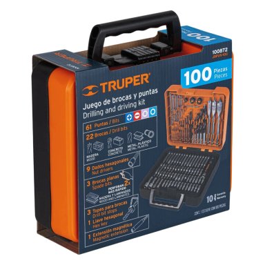 TALADRO PERCUTOR INALAMBRICO 1/2 20V + JUEGO 100 BROCAS Y PUNTAS TRUPER - 6
