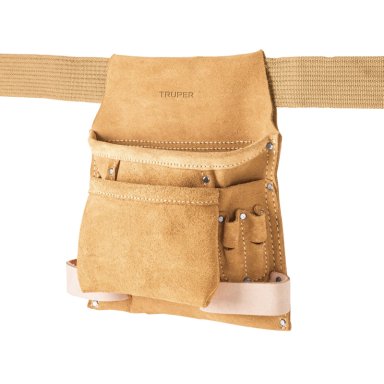 CINTURÓN PORTA HERRAMIENTAS TRUPER CF-11533 CUERO DE CARNAZA 10 COMPARTIMENTOS