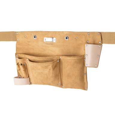 CINTURÓN PORTA HERRAMIENTAS TRUPER CF-11534 CUERO DE CARNAZA 9 COMPARTIMENTOS