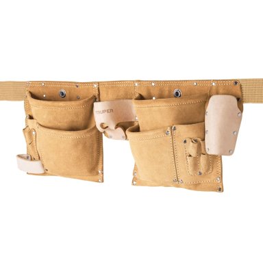 CINTURÓN PORTA HERRAMIENTAS TRUPER CF-11537 CUERO DE CARNAZA 13 COMPARTIMENTOS