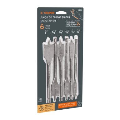 SET BROCAS TRUPER CF-11395 6 PIEZAS PALETA PARA MADERA