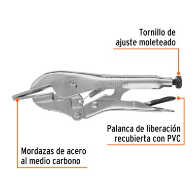 ALICATE DE PRESION TRUPER CF-17425 ACERO PARA PLANCHADOR 8' - 2