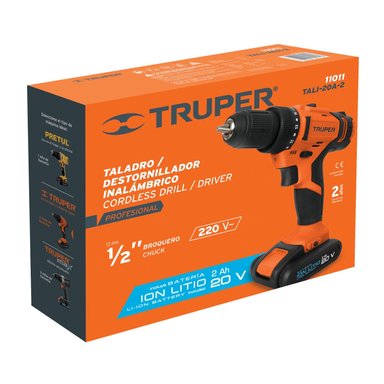 COMBO TRUPER TALADRO INALÁMBRICO 20V + JUEGO 61 PUNTAS MIXTAS - 2