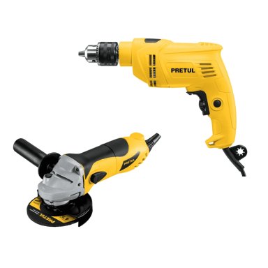 COMBO PRETUL TALADRO 550W + AMOLADORA 700W