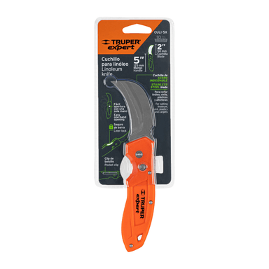 CUCHILLO TRUPER CF-12725 ACERO ABATIBLE 7' PARA ALFOMBRAS CON MANGO DE NYLON EXPERT - 2