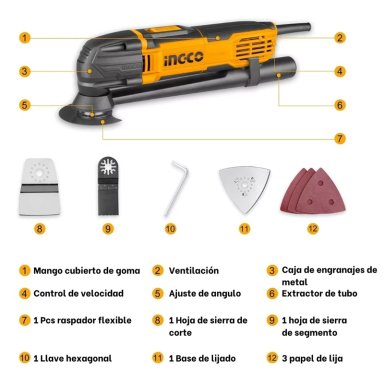 HERRAMIENTA MULTIFUNCIÓN 300W RENOVATOR + ACCESORIOS INGCO - 3