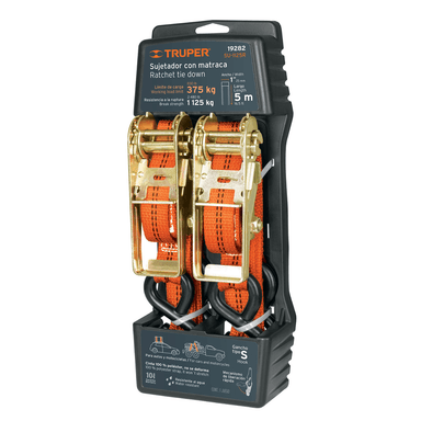 SUJETADORES TRUPER CF-19282 JUEGO 2 CON RATCHET CARGA MÁXIMA 1125 KG 