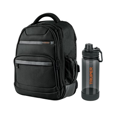 SET MOCHILA PORTA LAPTOP + TOMATODO DE PLASTICO TRUPER