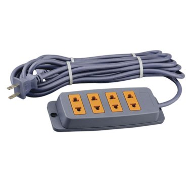 EXTENSIÓN ELÉCTRICA VULCANIZADO 7.5 METROS 4 TOMAS GRIS HOME LIGHT