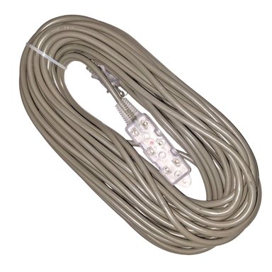 EXTENSIONES HOME LIGHT CF-166083 ELECTRICA VULCANIZADO 15 METROS 3 TOMAS GRIS
