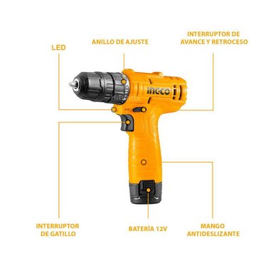 KIT TALADRO 810W + TALADRO 12V INGCO COSLI23041 - 6