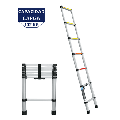 ESCALERA TRUPER TELESCÓPICA PLEGABLE 102 KG CF-101904 13 PELDAÑOS