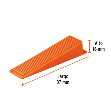 CUÑAS NIVELACIÓN MAYÓLICA TRUPER CF-100518 NARANJA 100 UNIDADES - 2