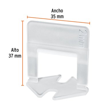 SEPARADORES TRUPER CF-100517 BLANCO TRANSPARENTE ANCLAS RECTAS NIVELACIÓN DE MAYÓLICA 100 UNIDADES - 3