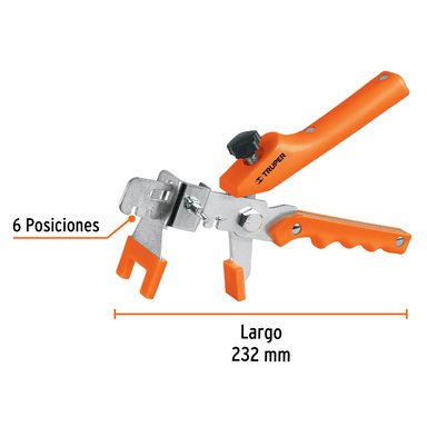 PINZA NIVELACIÓN MAYÓLICA TRUPER CF-100516 NARANJA - 3