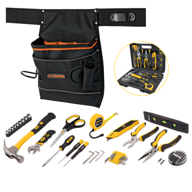 SET 42 HERRAMIENTAS PRETUL + CINTURÓN PORTAHERRAMIENTAS TRUPER 22101-15312