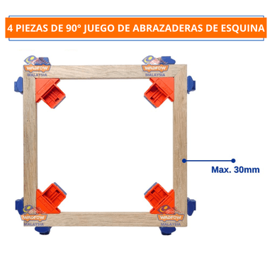 PRENSAS ESQUINERAS WCZ6E01 DE PLÁSTICO WADFOW PACK X4 - 3