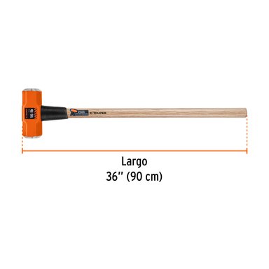 COMBA TRUPER MD-16M ACERO OCTAGONAL 16 LB MANGO DE MADERA 36' - 4