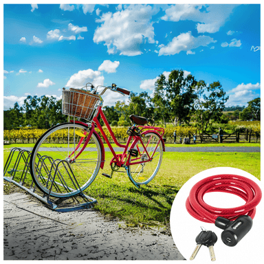 CANDADO HERMEX CB-15 DE CABLE CON LLAVE 15MM X 1.20 M PARA BICICLETA - 4