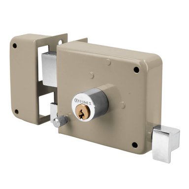 CHAPA CERRADURA DE SOBREPONER IZQUIERDA CLÁSICA HERMEX