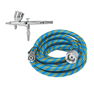 SET AERÓGRAFO DE GRAVEDAD CON VASO FIJO + MANGUERA TRUPER 16022