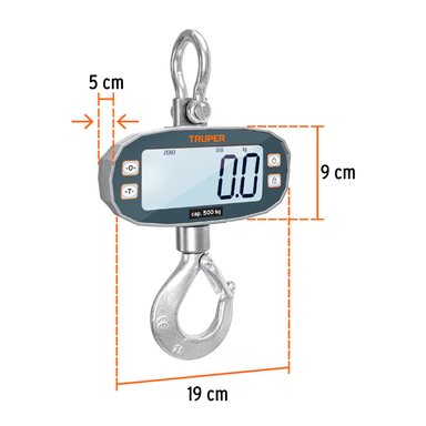 BALANZA TRUPER ELECTRÓNICA COLGANTE 102543 500KG - 3