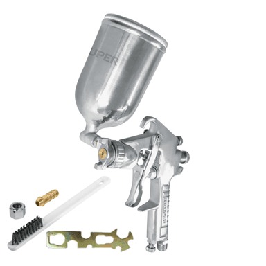 PISTOLA PINTAR TRUPER 11095 0.4L GRAVEDAD LVMP VASO ALUMINIO BOQ 1.4 MM