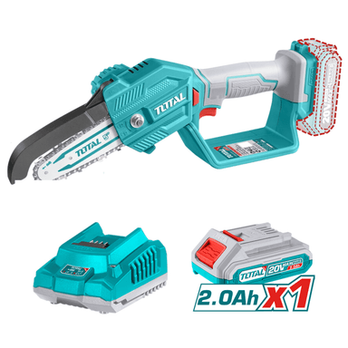 SET DE HERRAMIENTAS TOTAL MOTOSIERRA INALÁMBRICA 5' + BATERÍA 2AH + CARGADOR