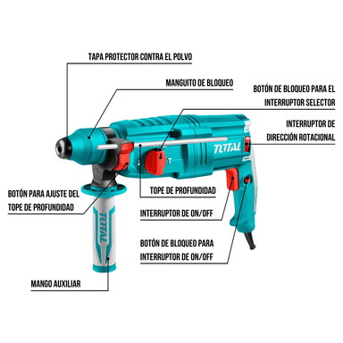 ROTOMARTILLO SDS PLUS 800W 2.5 JOULES TOTAL - 2