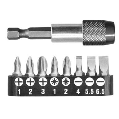 SET DE PUNTAS PARA DESTORNILLADOR MAGNÉTICO 9 PIEZAS TOTAL