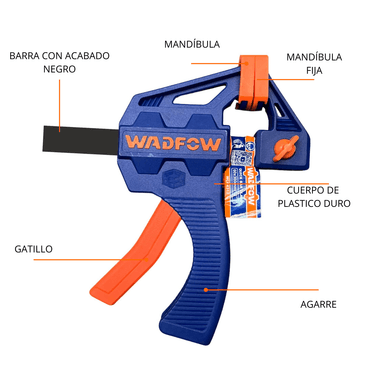 KIT WCZ4E21 DE PRENSA RÁPIDA AUTOJUSTABLE 4' Y 6' WADFOW - 3
